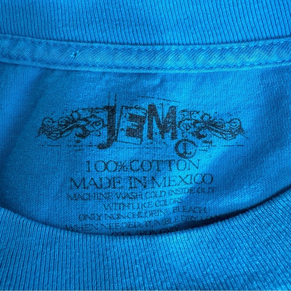 JEM Men’s Eclectic Print Vintage Short Sleeve Tee - Picture 3 of 5